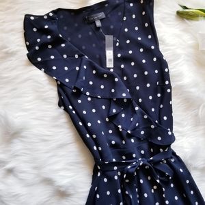 The Limited Navy Blue White Polka For Dress, Sz 10